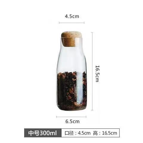 コーヒー豆ガラス保存瓶、高ホウケイ酸ドライフルーツと香り茶密封瓶、コルク栓透明ガラス瓶のスポット供給|undefined
