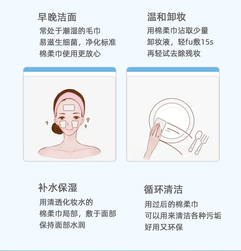 洗脸巾女男纯棉一次性洁面巾化卸妆棉柔巾擦脸纸专用抽