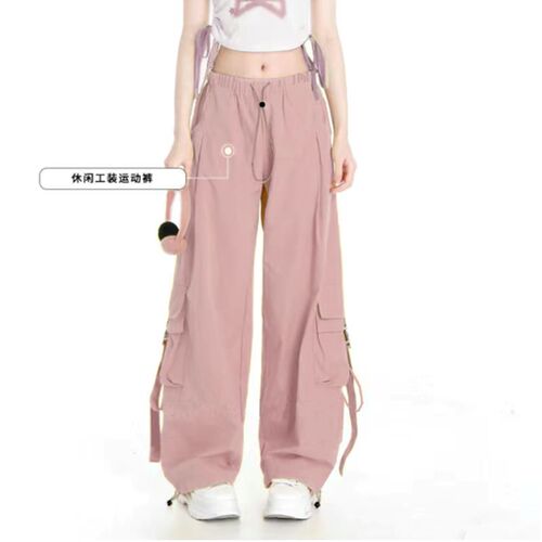 American Retro Wide Leg Combat Pants Pocket Straight Tube Gray 2025 Spring New Loose Multi-purpose Workwear Pants Women 
