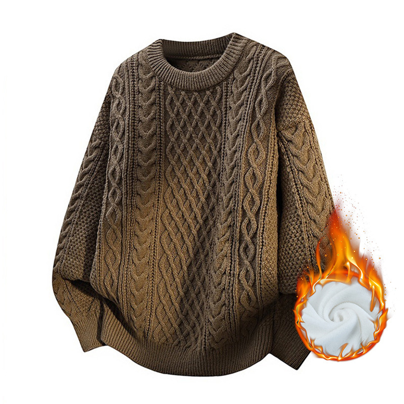 Explosiones transfronterizas de tamaño europeo de gran tamaño de cuello alto este año de vida suéter de Navidad rojo para hombres fábrica de camisetas de punto al por mayor