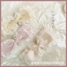 奶芙芙的蝴蝶结 甜美双层蕾丝蝴蝶结 衣服裙子包包鞋子装饰