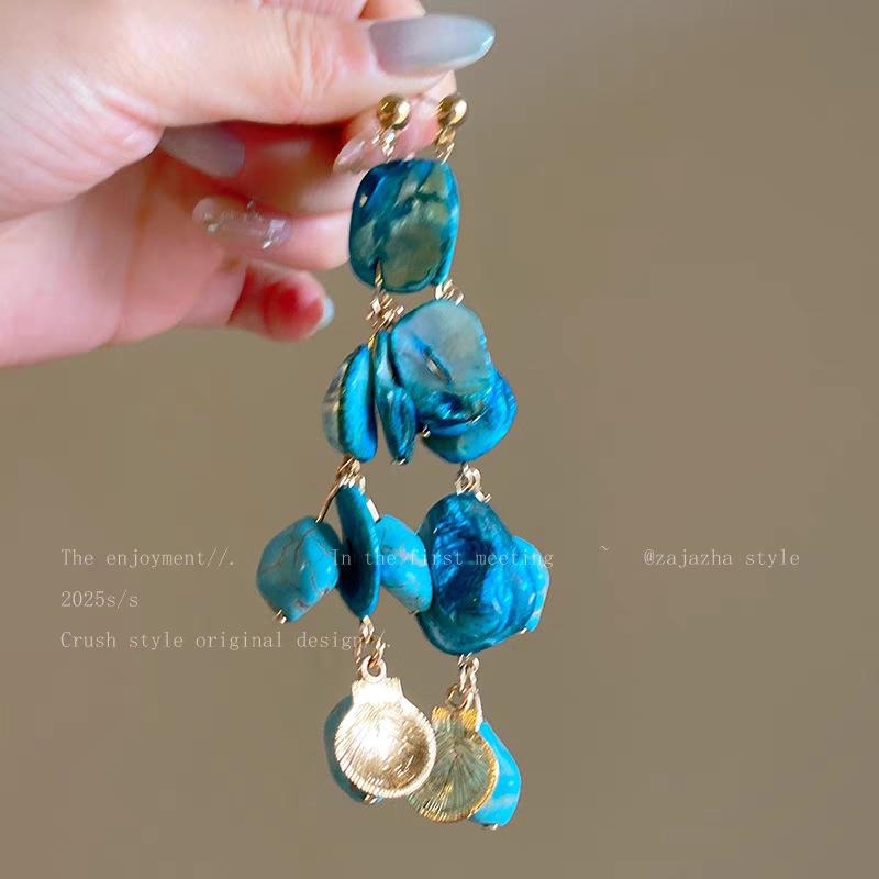 Neo Deco European American Cross-border Best-selling Holiday-style Starfish Shell Pendant Necklace, Niche High-end Exquisite And_voghion.com