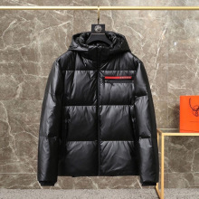 外贸原单冬季新款男士羽绒服黑色连帽加厚保暖白鹅短款羽绒服外套