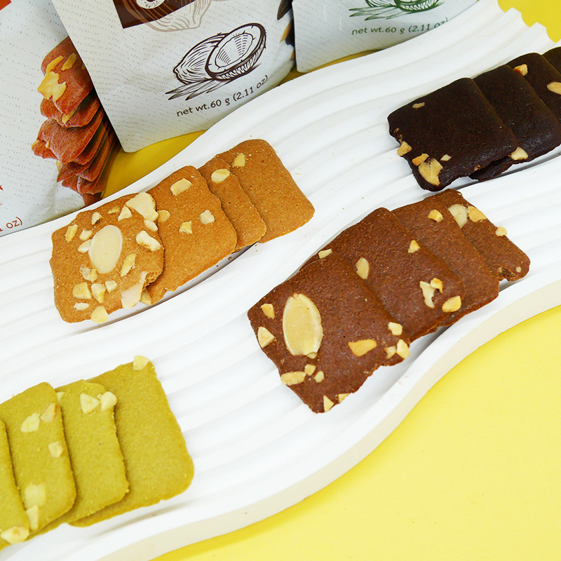タイ輸入ブルーノチョコレート風味クリスピーブラウニーナッツクリスピービスケットカジュアルスナック卸売|undefined