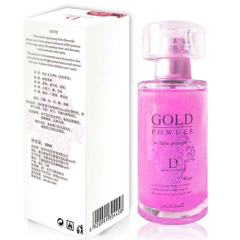 Solo amor hombre / mujer oro polvo perfume 50ml coqueteo romón perfume adulto sexo al por mayor
