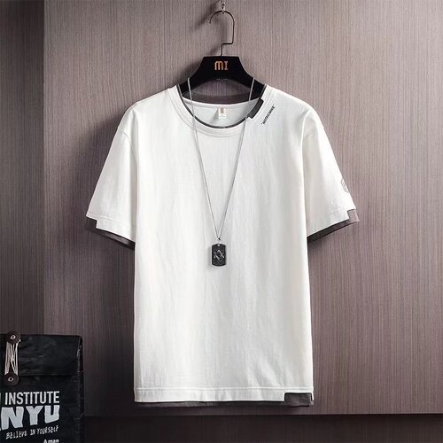 Short-sleeved T-shirt for men in summer, spring and autumn, Japanese fashion tops, bottoming shirts, Korean style ins half-sleeved clothes