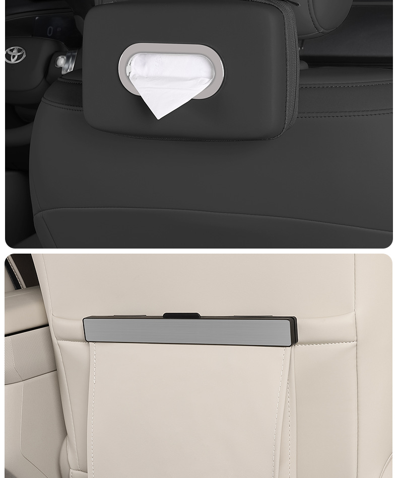 Suitable for 25 Models of Platinum 3X Car Tissue Bag Holder, Hanging Storage Tissue Box, In-Car Decoration Accessories