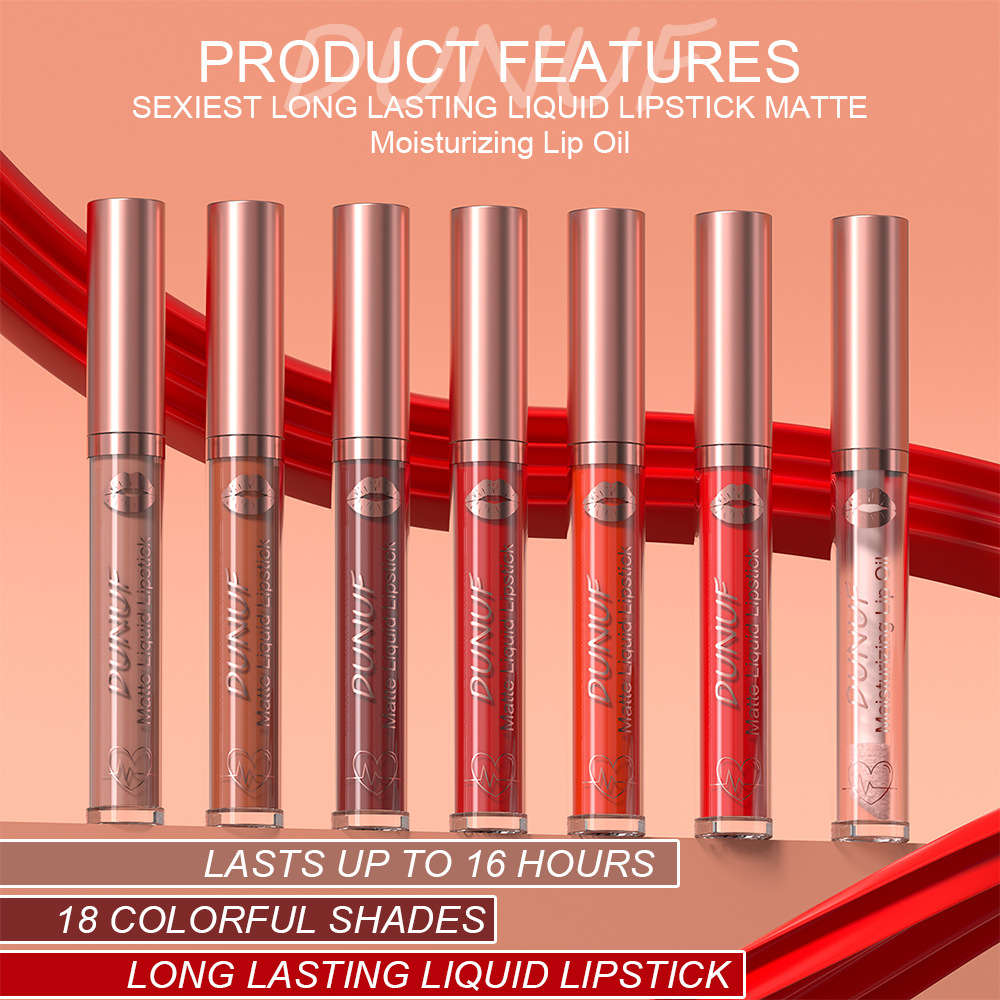 Check out DUNUF 6-tube matte waterproof long-lasting lip gloss lipstick! Disclaimer for links undefined