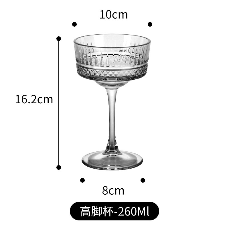 Alicia Highfoot Cocktail Taza cortesina con flores cortesina Classic Martini Taza de champán de boca ancha