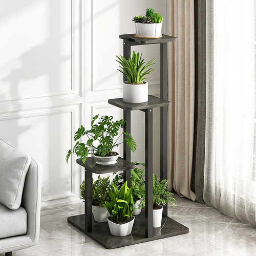 Light luxury flower rack, living room interior decoration rack, balcony simple storage rack, green radish rack, floor-standing multi-layer flower pot rack