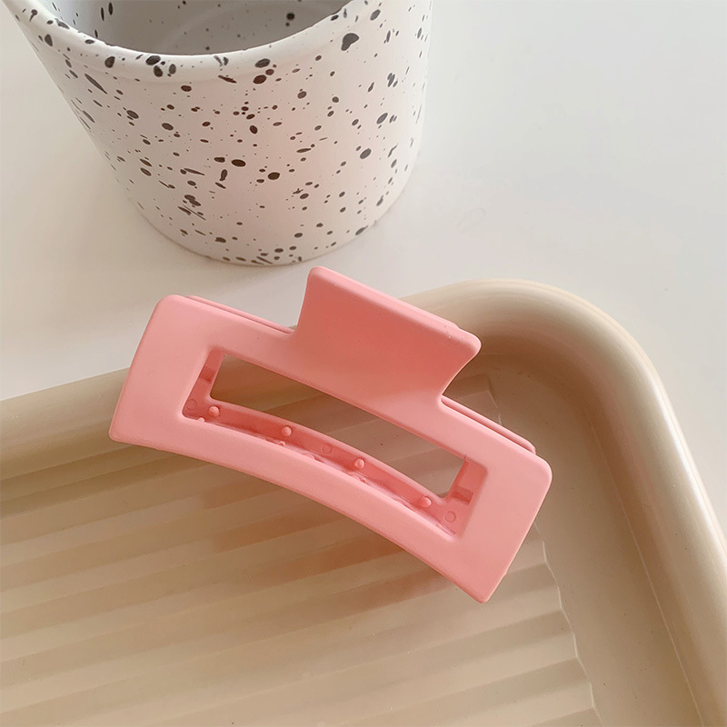 Pinza para el cabello de placa de color coreano ins Maillard, pinza para el cabello de color té con leche de otoño e invierno, pinza para el cabello grande de textura simple