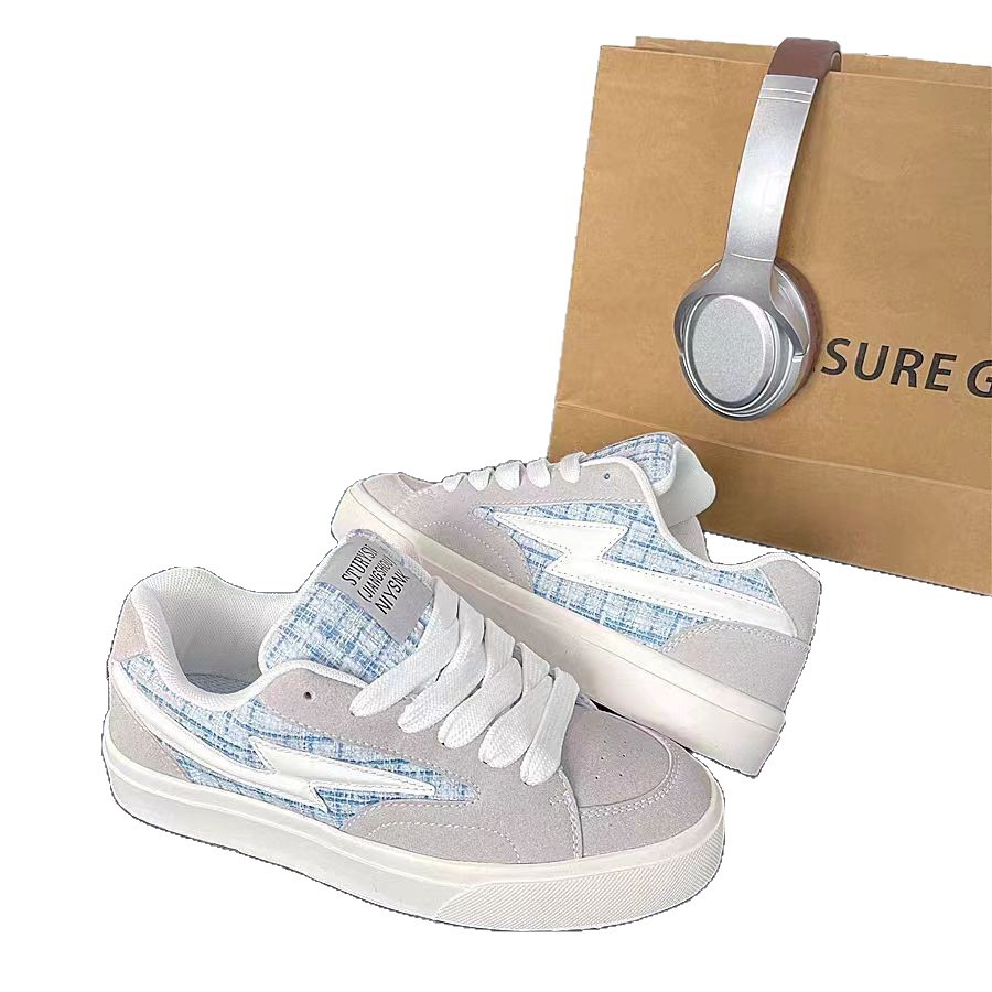 Zapatos japoneses originales de alto valor azul retro zapatos de skate de altura baja para mujeres ins versátiles zapatos azules casuales altos image 6