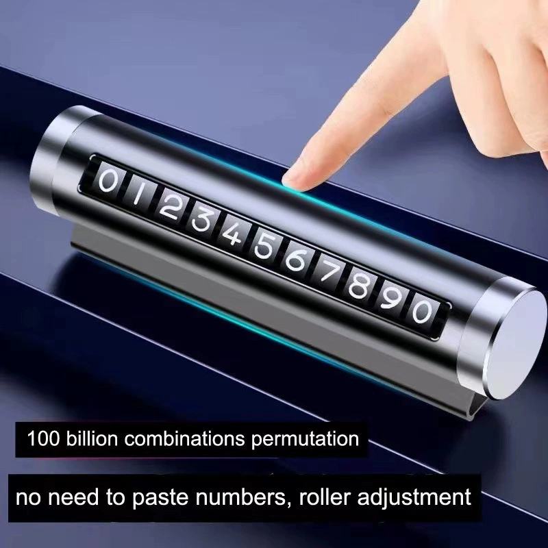 Автомобильный временный парковочный номерной знак из черного алюминиевого сплава, трансграничный