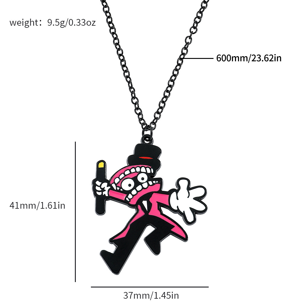 Transfronterizo Temu comedia europea y americana anime magia digital circo pomni collar llavero colgante joyería