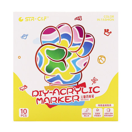 Starsta 8151 pluma de pintura de color de metal 10 colores DIY graffiti pluma álbum de fotos pluma de color de dibujo