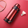 Capacious thermos with glass, handheld glass stainless steel for traveling, teapot