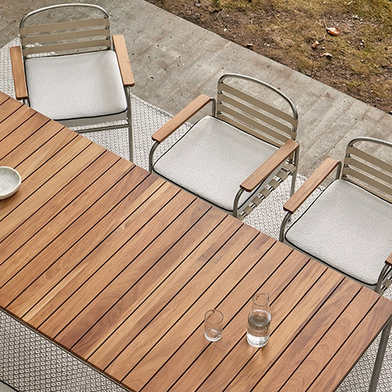 Mesas y sillas al aire libre Patio villa al aire libre balcón al aire libre silla de aleación de aluminio hotel ocio jardín muebles