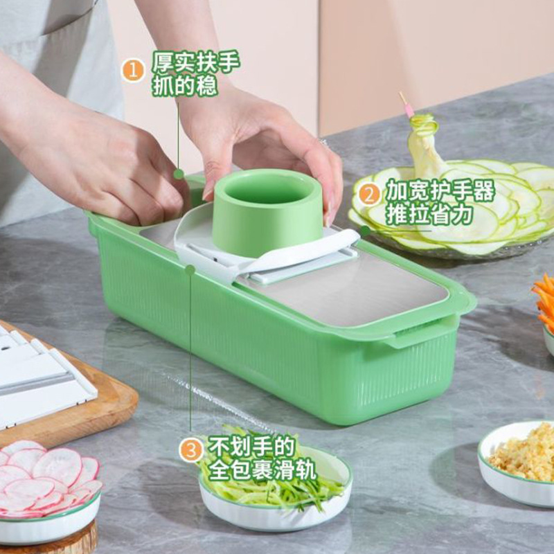 多機能野菜切断ツール、家庭用ジャガイモシュレッダー、ジャガイモキッチンスライス、ステンレス鋼シュレッダー|undefined
