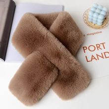 冬季欧美防貂毛豹纹百搭围巾女秋冬高级感交叉围脖保暖