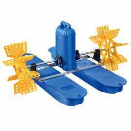 12小叶轮1500W1500瓦水车式增氧机多叶轮鱼塘打氧泵