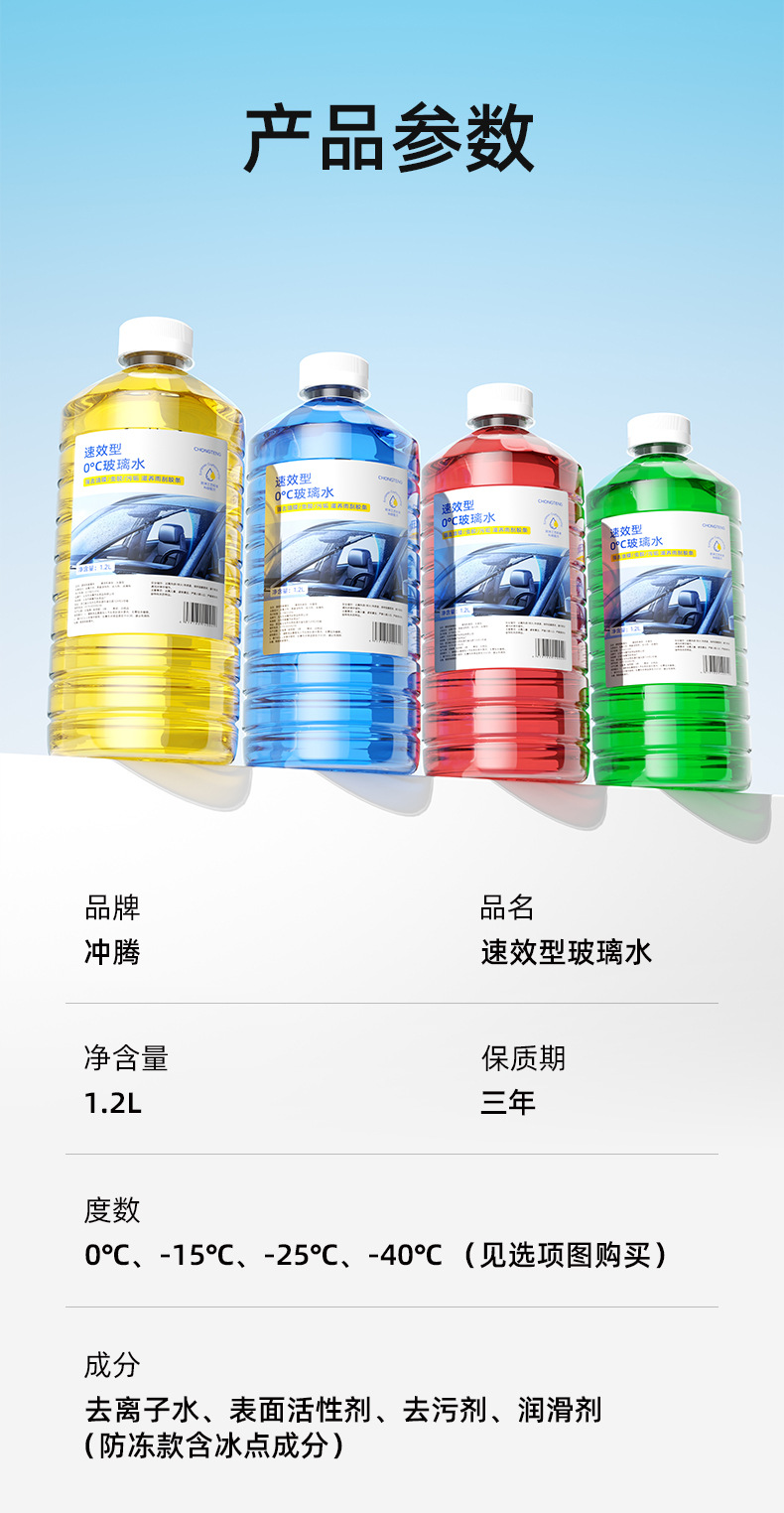Winter Antifreeze Glass Water Minus 40 Degrees Car Glass Water Minus 25 Degrees Degreasing Film Powerful Decontamination Wiper Water