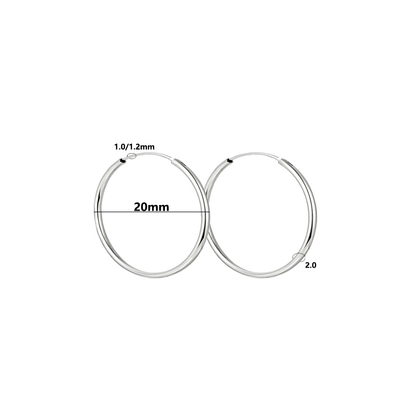 Hoop earrings, 20mm