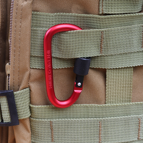 High quality bold 8CM belt lock D type carabiner quick release nut buckle hanging buckle aluminum alloy backpack buckle