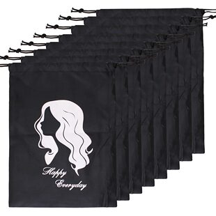 Satin Bag Jewelry Storage Bag Intimates Wig Satin Dustproof Wig Packaging Hair Polyester Double Drawstring