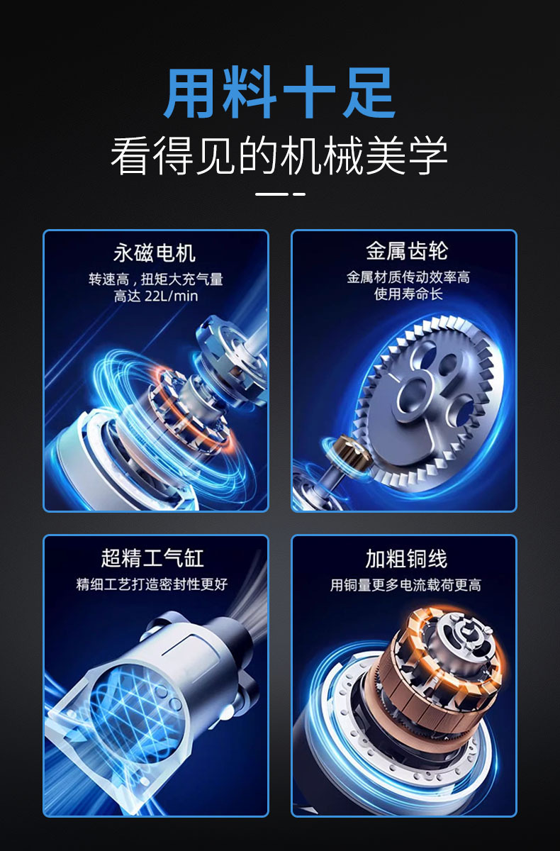 The new car air pump 19 cylinder electric air pump car with a wireless batch of automatic charging and stopping convenient