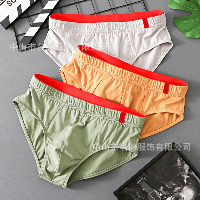 Cross-border men's underwear boxer cotton briefs extended version of non-crotch men's pants head comfortable breathable short pants