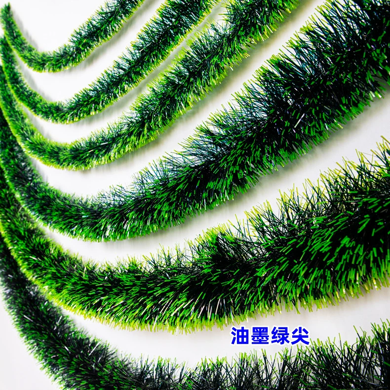 [圣诞节毛条2/10米挂饰christmas聖誕裝飾品藤条花环圣诞场景布置]