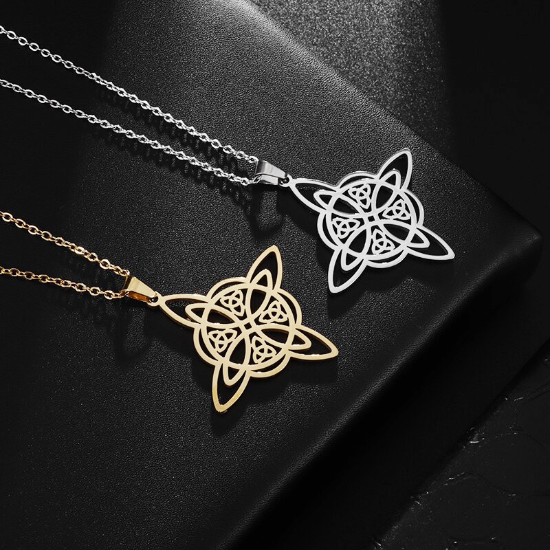 1 Piece Quantity Hip-Hop Retro Witches Knot Titanium Steel Plating Unisex Pendant Necklace