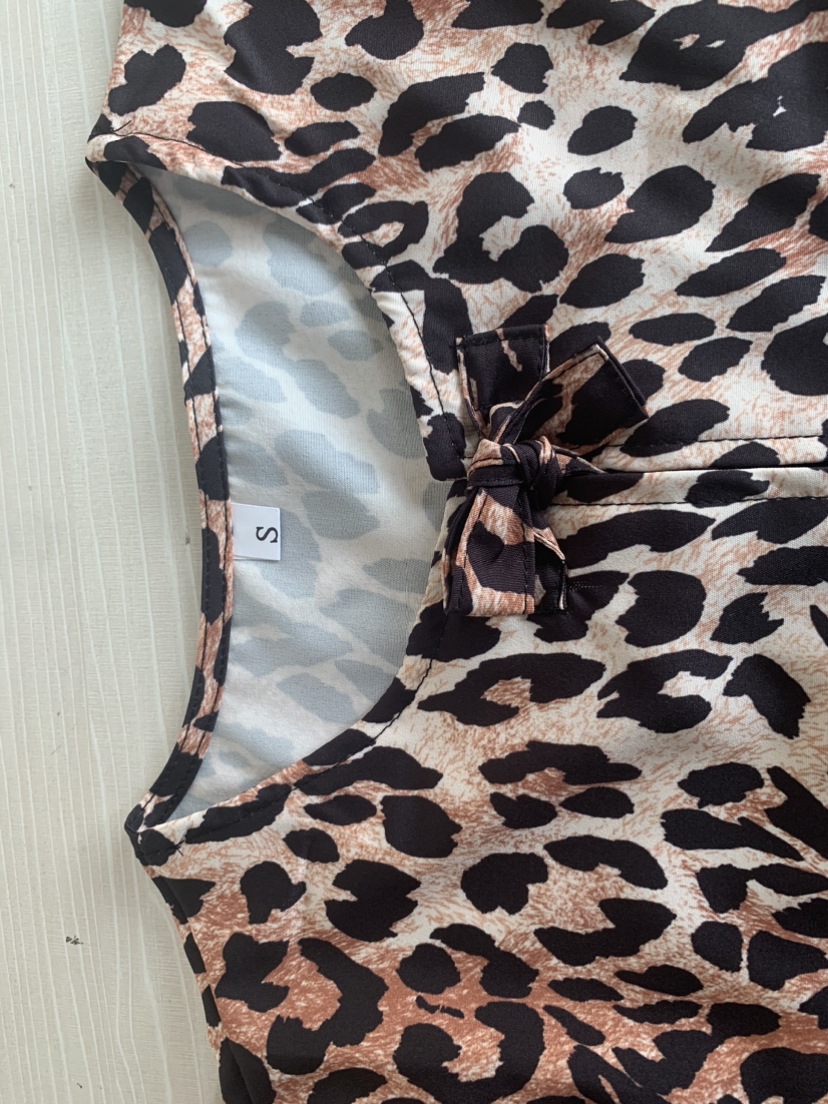 245g Weight Short Sleeve Sleeve Length Single Breasted Placket Type Regular Sleeve Sleeve Type Polyester Fabric Type Short Top Length Blouse Tops Type Daily Occasion Round Neck Neckline Loose Fit Type Leopard Pattern Summer Season Women's Gender Streetwear Style Wholesale Women's Streetwear Leopard Short Sleeve Blouses 7