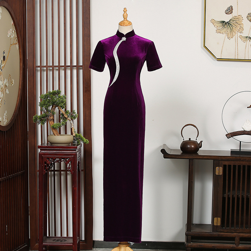 Purple, with short sleeve