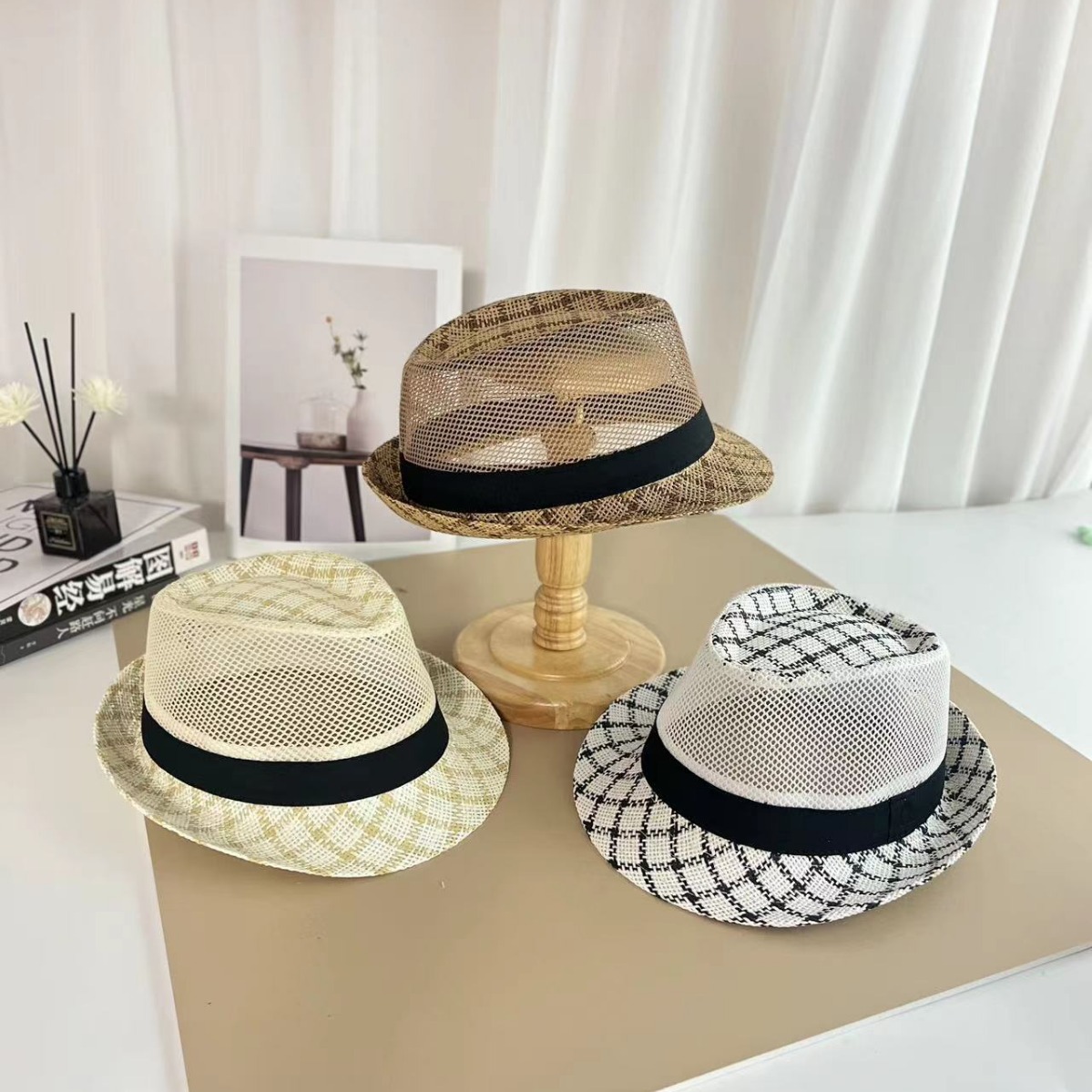 Sombreros de moda de verano para niños y niñas impresión