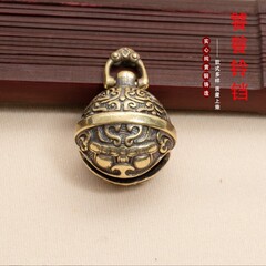 真鍮製の鏝鈴、中空の鈴、真鍮製の吊り下げ飾り、レトロな鈴、工芸品、卸売