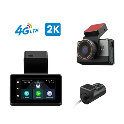 4g Lte Dual-Camera 2K Dash Cam with Wifi and Gps Remote Monitoring, Front and Rear High-Definition Night Vision Dual-Lens Driving Recorder (Driving recorder) - 4g-remote-monitoring-front-and-rear-dual-camera-4g-remote-monitoring-p83-overseas-version