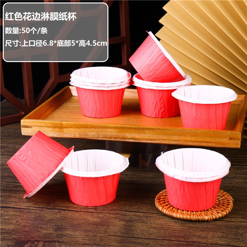 Venta al por mayor Tulip Pink Gradient periódico muffin cake taza de papel resistente a altas temperaturas a prueba de aceite recubierto de encaje muffin titular de papel