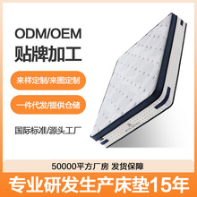 跨境工厂可拆洗乳胶床垫独立袋装分区弹簧记忆棉床垫OEM/ODM定制