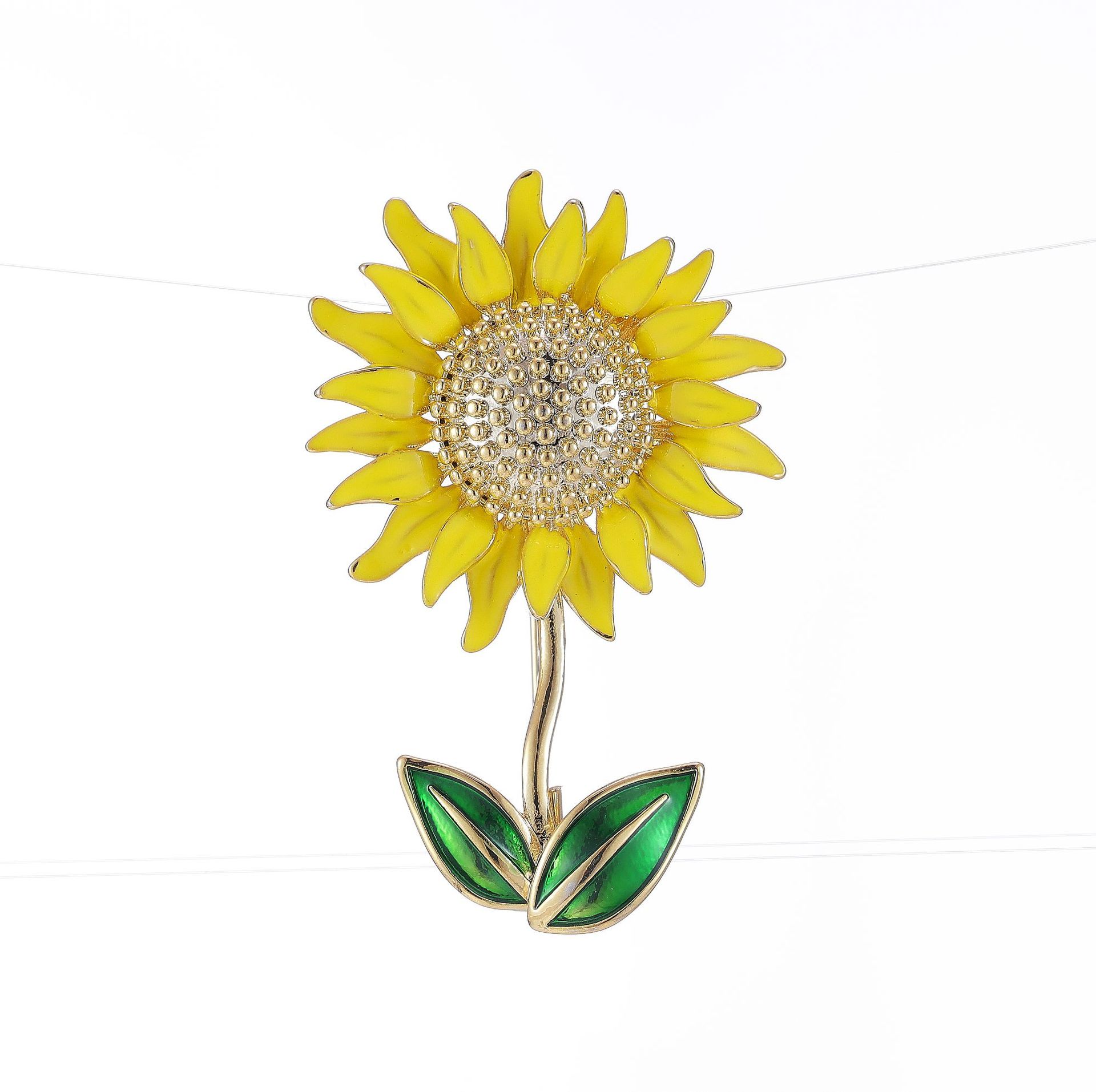 Sunflower Brooch, a Light Luxury Fashion Accessory That Won Top Honors, Sunflower Pin, Plant Enamel Brooch Wholesale