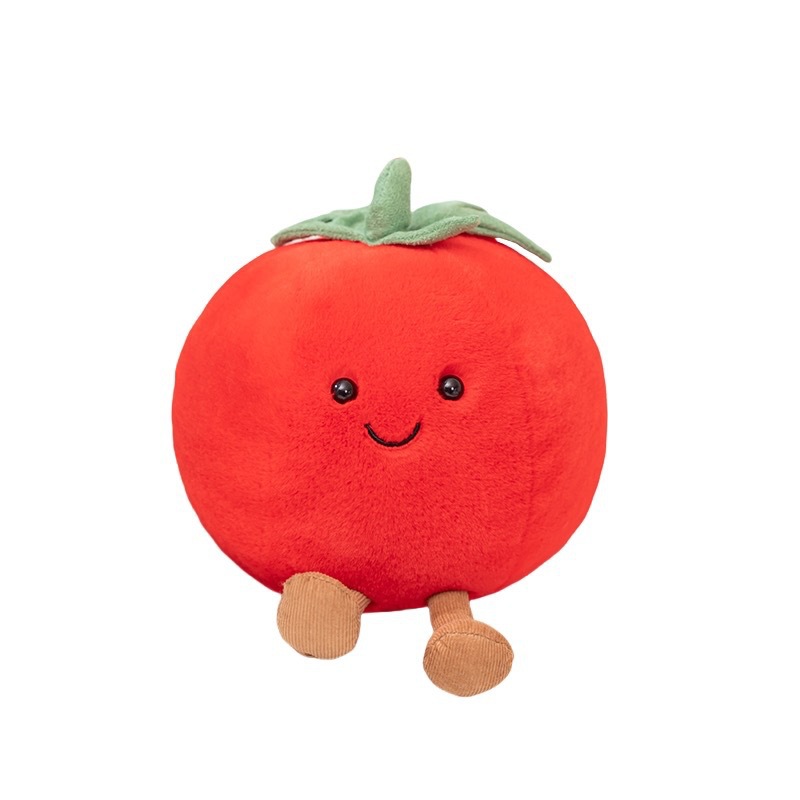 Nuevos productos jelly melocotón muñecas interesantes fruta melocotón tomate muñecas peluche muñecas niños lindos regalos