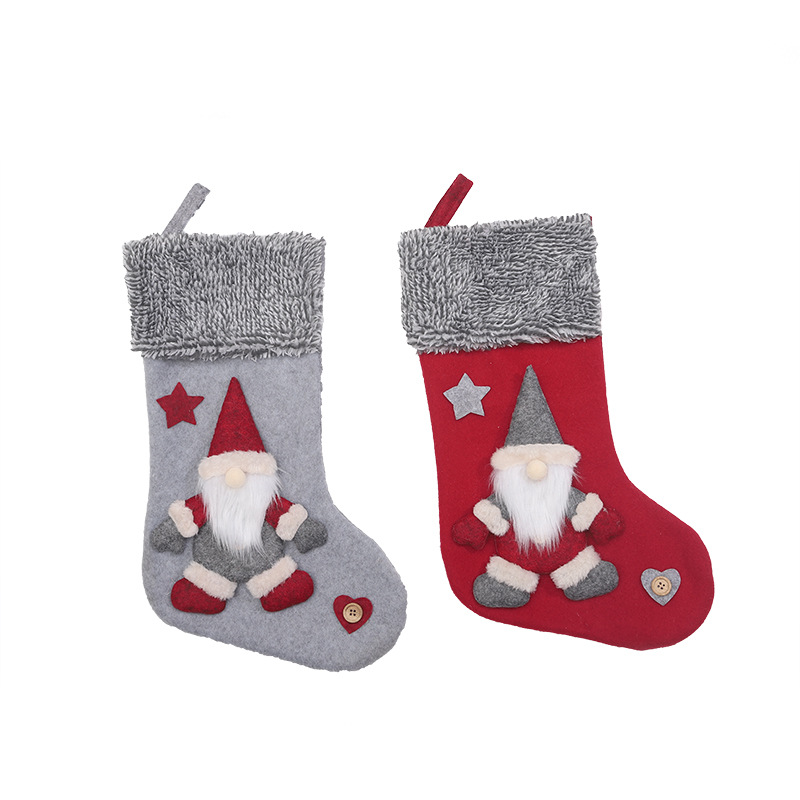 Home & Garden Mingguan factory wholesale faceless doll Christmas decorative socks Cartoon Doll candy bag Christmas tree pendant_voghion.com