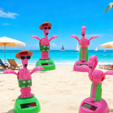 摆设办公火烈鸟摇摆动物摇头公仔汽车摆件卡通礼物跨境热销摆件