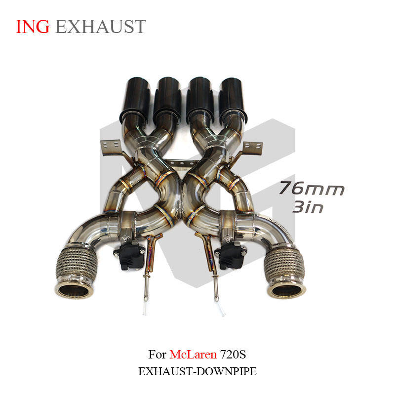 Suitable for McLaren 720S upgraded version 765LT 3.8T rear-mounted exhaust stainless steel pipe with valve
