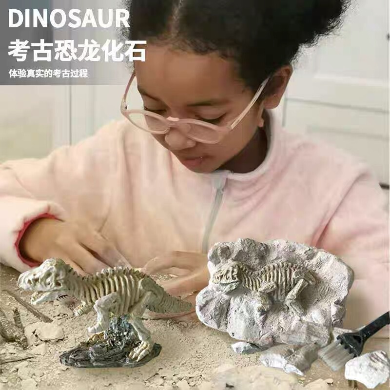 Pinot Archaeological Dinosaur Fossils Site Digging DIY Handmade Children's Toy Gift Small Size Large Gift Simple Dress