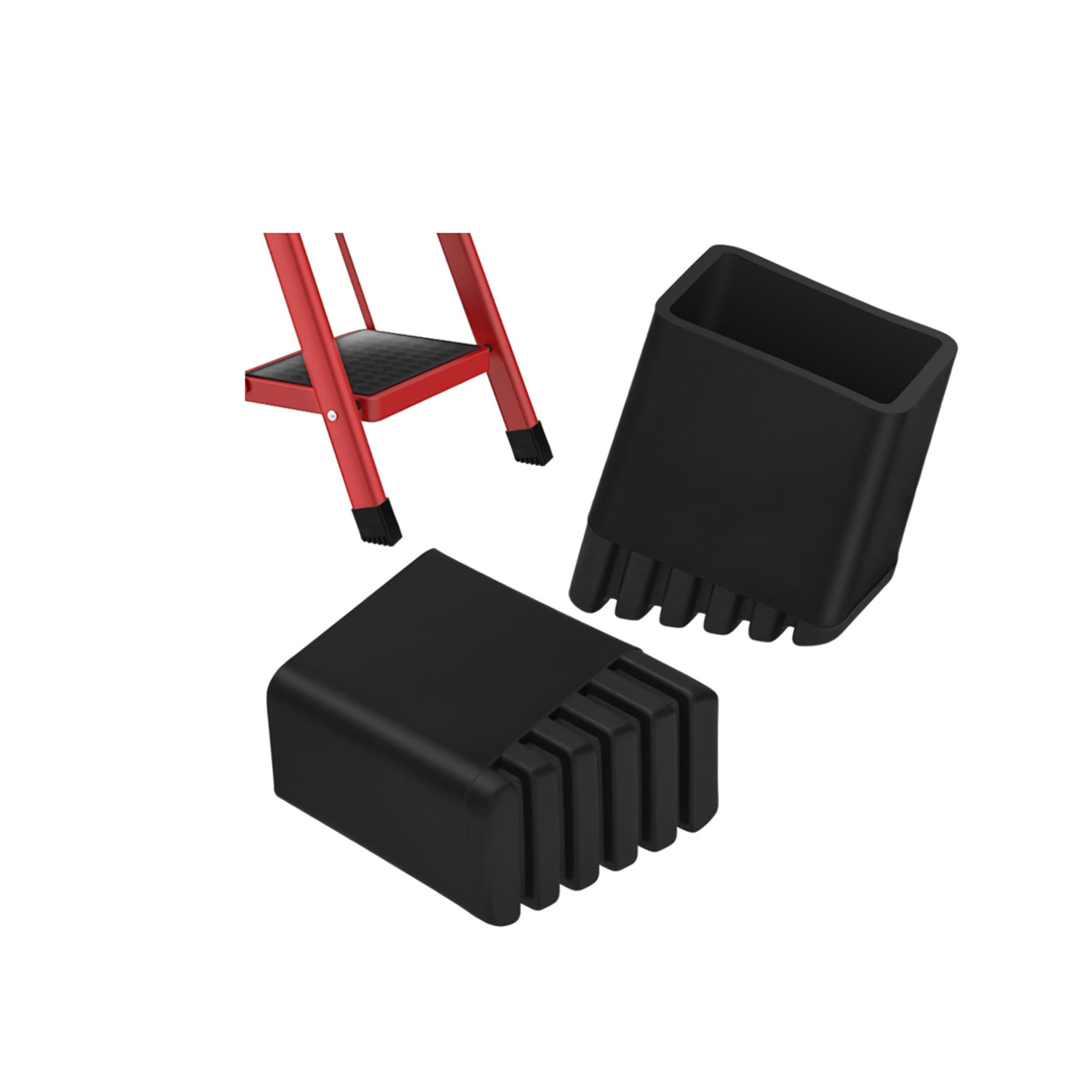 Export Cross-Border Aluminum Alloy Ladder Foot Covers 2030 Household A-Frame Ladder Accessories Thickened Wear-Resistant Rubber Foot Pads