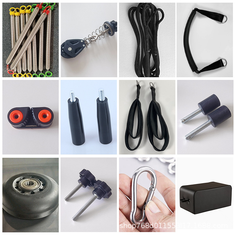 Accesorios de equipos Pilates grandes núcleo cama cuadrada caja elevada cama de resorte polea sujetador de cuerda anillo de mano accesorios de hardware