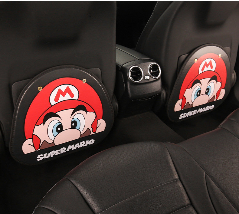Mario Girl Cute Cartoon Car Seat Back Anti-Kick Pad Car Seat Back Anti-Dirt Pad Children's Anti-Kick Pad