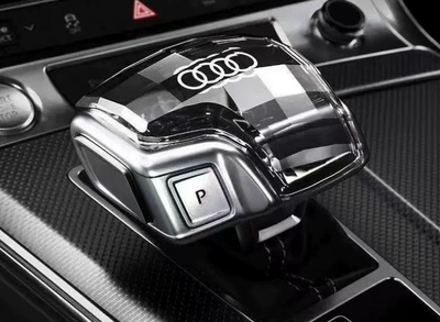Gear Knob Cover – Cab and accessories - audi-crystal-cover-four-circles-logo-only-audi-a4l-2017-2024-models