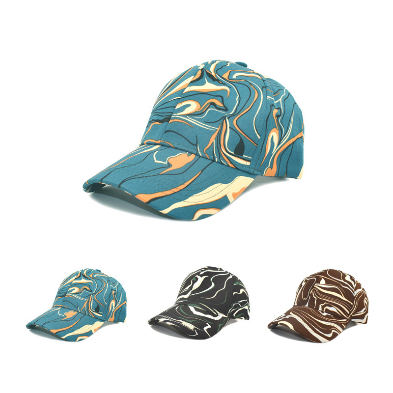 Unisex Fashion Swirl Pattern Printing Curved Eaves Baseball Cap display picture 1